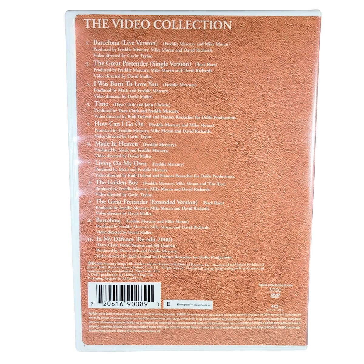 Freddie Mercury - The Video Collection (DVD, 2000) Queen