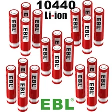 EBL 3.7V 10440 Li-ion Lithium-ion Rechargeable Batteries For LED Flashlight Lot