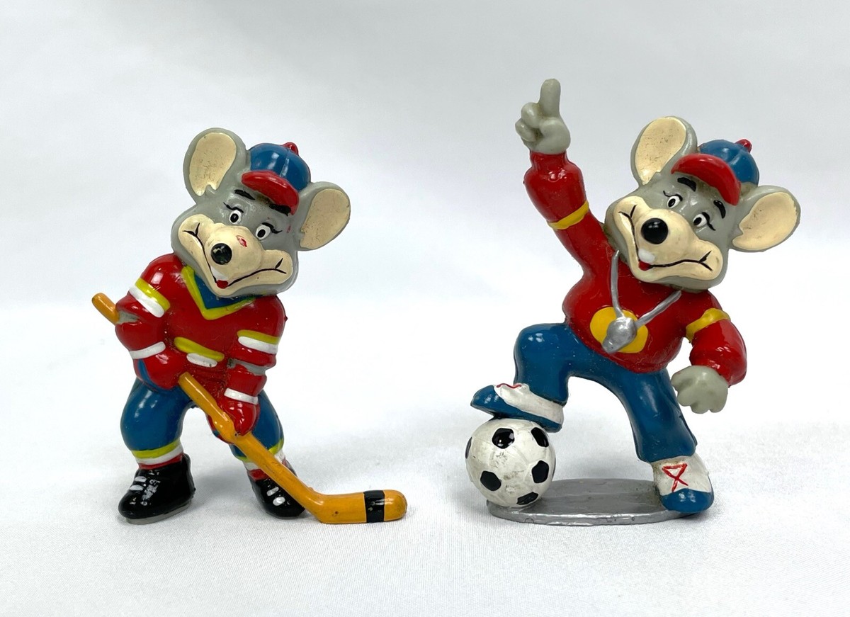 Showbiz Pizza Chuck E. Cheese Figures Mouse Hockey Soccer | eBay