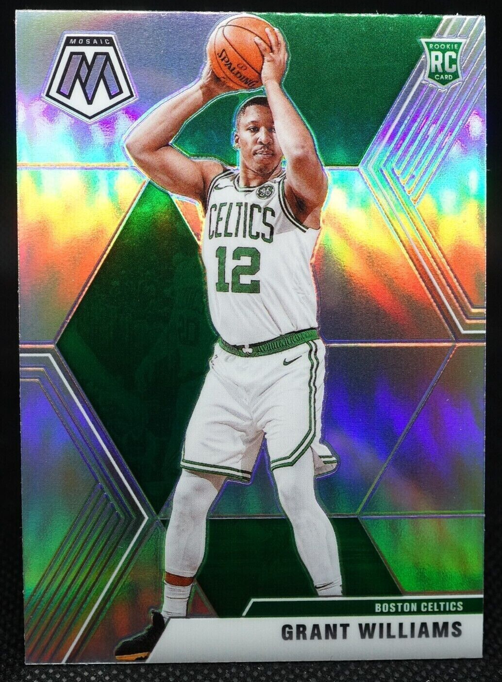 GRANT WILLIAMS 2019-20 Panini Mosaic SILVER PRIZM ROOKIE RC #217 Boston Celtics