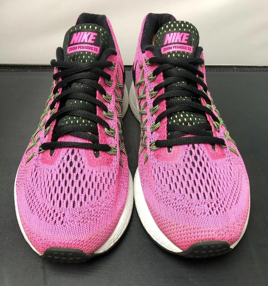 NIKE Air Zoom Pegasus 749344 Pink Black Volt Running Shoes Womens