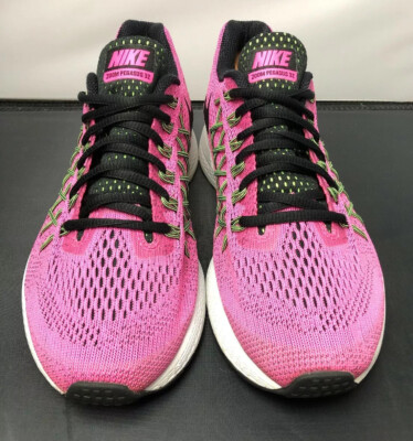 NIKE Air Zoom Pegasus 749344 Pink Black Volt Running Shoes Womens