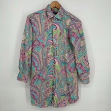 Lauren Ralph Lauren Pajama Top Womens Small Multicolor Long Sleeve Paisley