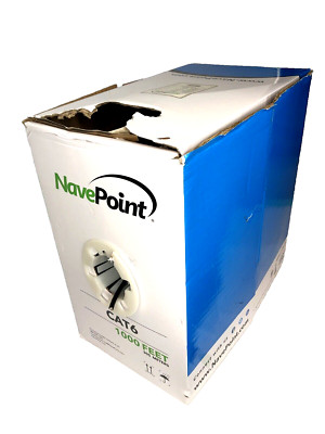 NavePoint CAT6 23AWG UTP CCA Black Ethernet Network CableWire 1000ft Barely Used