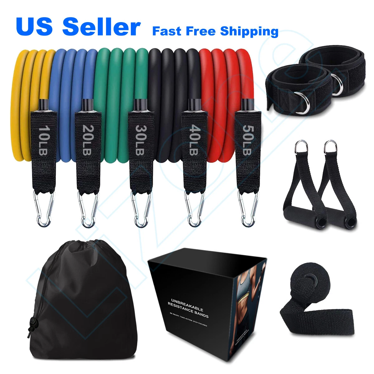 11 PCS Resistance Band Set Yoga Pilates Abs Exercise Fitness Tube Workout Bands
Opens in a new windo