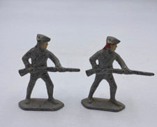 Vintage Lot of 2 Painted Metal 2.25" Civil War Soldiers Toys