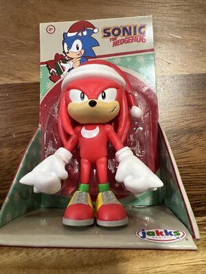 Sonic The Hedgehog KNUCKLES 2.5 Inch Holiday Figure Toy Jakks Christmas