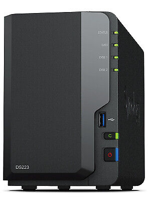 Synology DS223 NAS Desktop Ethernet LAN Black RTD1619B DS223/16TB IW - Picture 1 of 1
