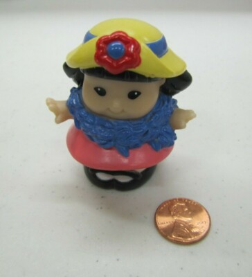 Fisher Price Little People Sonya Lee Tea Party Girl Wearing Yellow Hat Easter