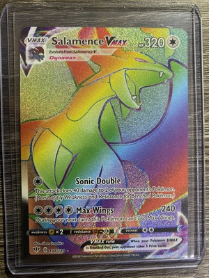 (SWSH03-194) Salamence VMAX RAINBOW RARE Pokemon Darkness Ablaze Card