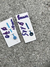 #1171 NOS NEU ORIGINAL CARTIER ZEIGERSATZ ZEIGER HANDS HAND SET GEBLÄUT BLAU