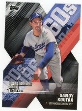 2020 Topps Series I Sandy Koufax 1960's Decade of Dominance Die Cut Black 5/299