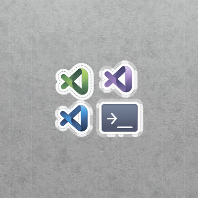 Visual Studio Code IDE Logo Stickers for Developers, Coders, Programmers #5797