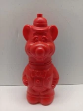 Vintage Rare! Showbiz Pizza Time Chuck E Cheese Red Plastic Shaped Bottle 1994