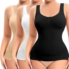 Women Tummy Control Compression Camisole Body Shaper Slimming Cami Tank Top Vest