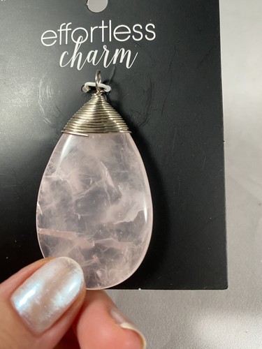 Pink Rose Quartz Pendant NEW | eBay