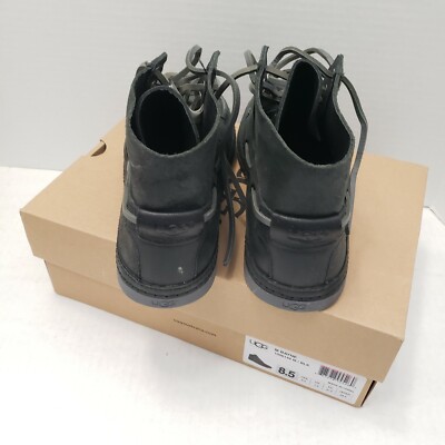 UGG Chukka Ankle Boots Charcoal Black Leather BAYNE Gray  display picture 2