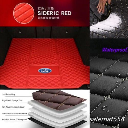 For Ford All Models 1999-2024 Waterproof Cargo Liner Carpets Car Trunk Mats - Foto 4 di 12
