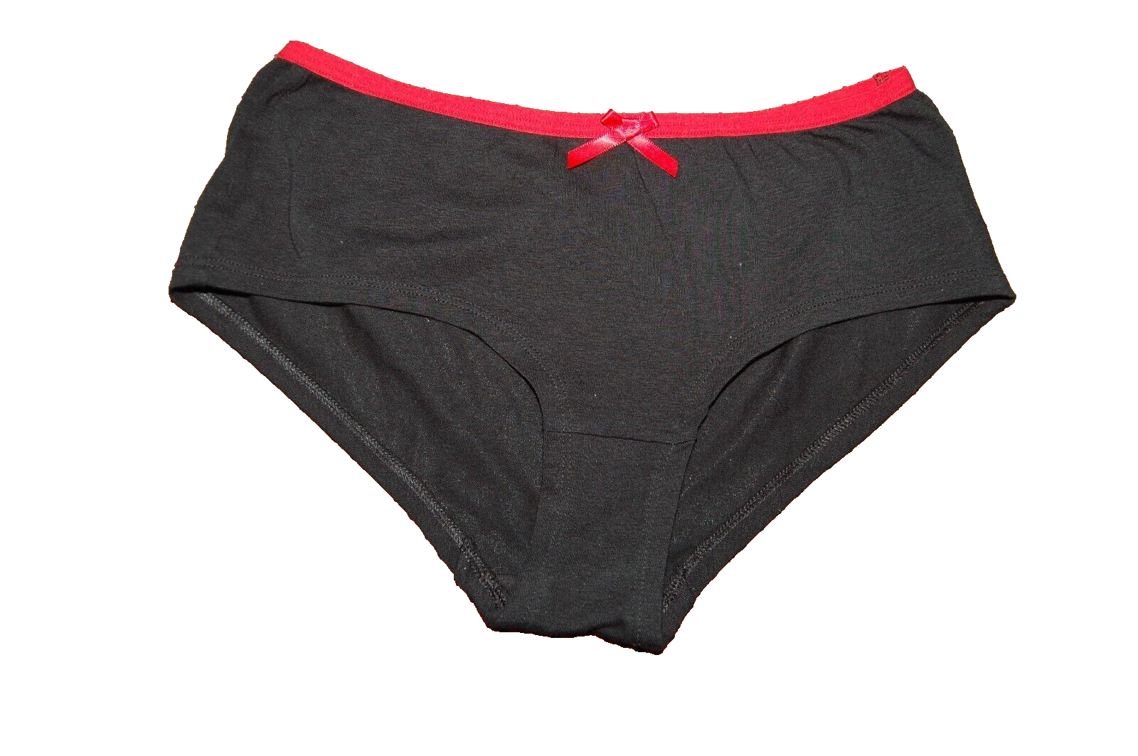 M&SCotton Rich (95%) Shorts Black with Red Trim UK 10 EUR 38 BNWOT