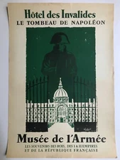 Le tombeau de Napoléon Chadenat Affiche Originale Empire Militaire Invalides