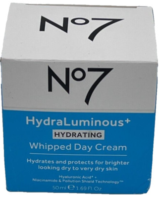 No7 HYDRA LUMINOUS HYDRATING WHIPPED DAY CREAM, BRIGHTER, VERY DRY SKIN (4857)