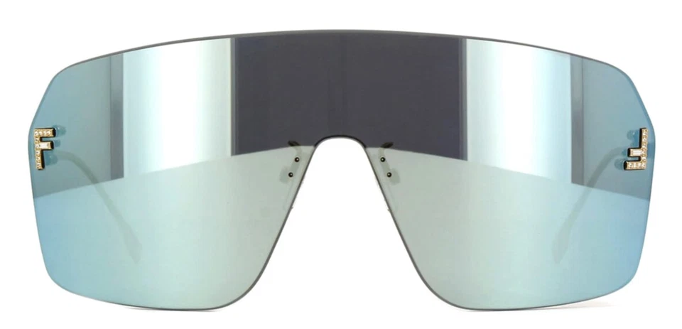 Новый FENDI FE4121US 30 X золото зеркало серый зеркало синий щит солнцезащитные очки Италии - Изображение 2 из 3