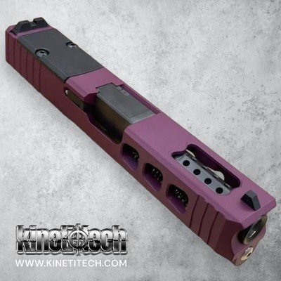 Glock 19 Complete Slde gen3 BRUSHED SLVER RMR Top Port PORTED Black