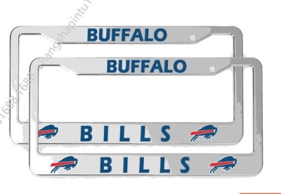 Buffalo Bills 2PCS Car Aluminum License Plate Frame Universal Fit 12 X 6 inch