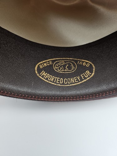 Fedora By Worth Hats Brown Coney Fur Rare Dupont Quillon Vintage Rare - Picture 9 of 14