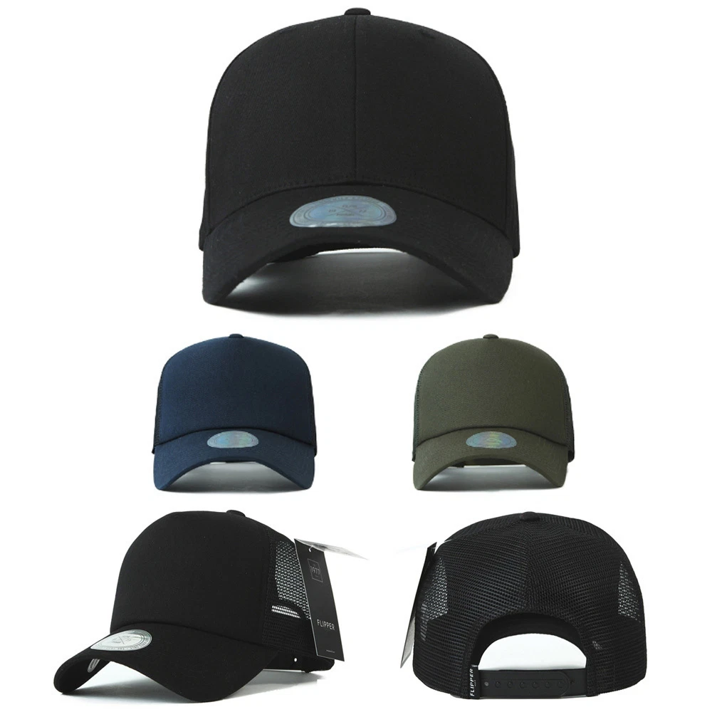 XL~2XL XXL 60~63Cm Unisex Mens Plain Summer Mesh Blank Baseball Cap Trucker Hats