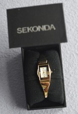 Sekonda 49356 Diamond Set Mother of Pearl Gold Plated Watch - Boxed. GWO