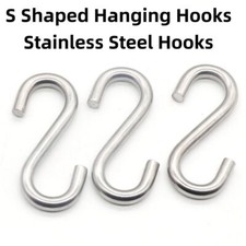 S Shaped Hanging Hooks Stainless Steel Hooks Bedroom Kitchen Bathroom Cap Hanger