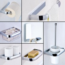 Polished Chrome Brass Wall Mounted Bathroom Accessories Bath Hardware Set