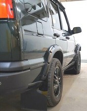 rallyflapZ | Parafanghi ARCH-ATTACHED per Land Rover Discovery 2 D2 nero opaco
