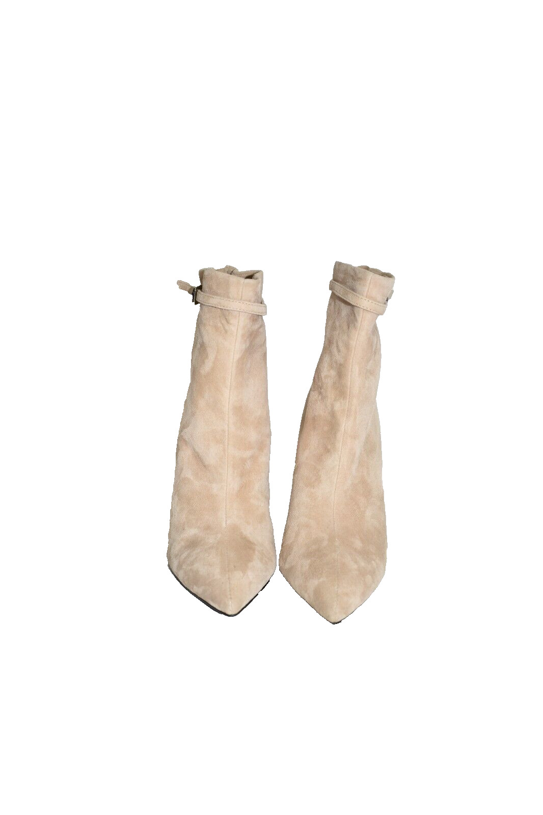 $500 REISS Ashton Pointed Toe ZIP Bootie Biscuit BEIGE SUEDE HEEL 38 (PA37) image 3