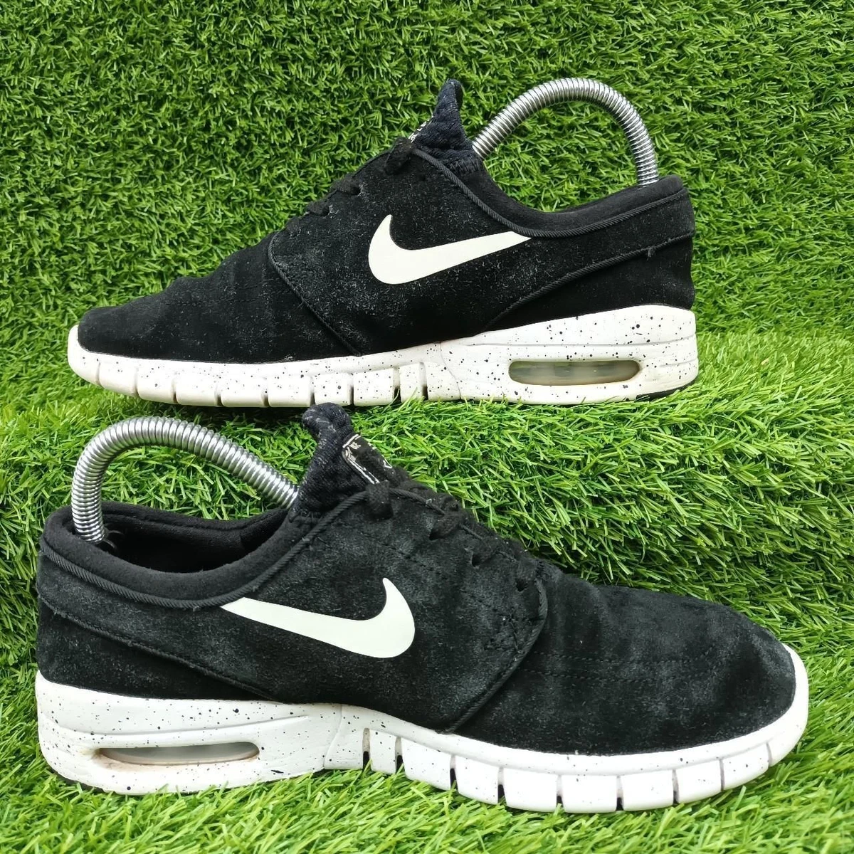 SB Stefan Janoski Max Leather Black White Trainers Size UK 685299-002