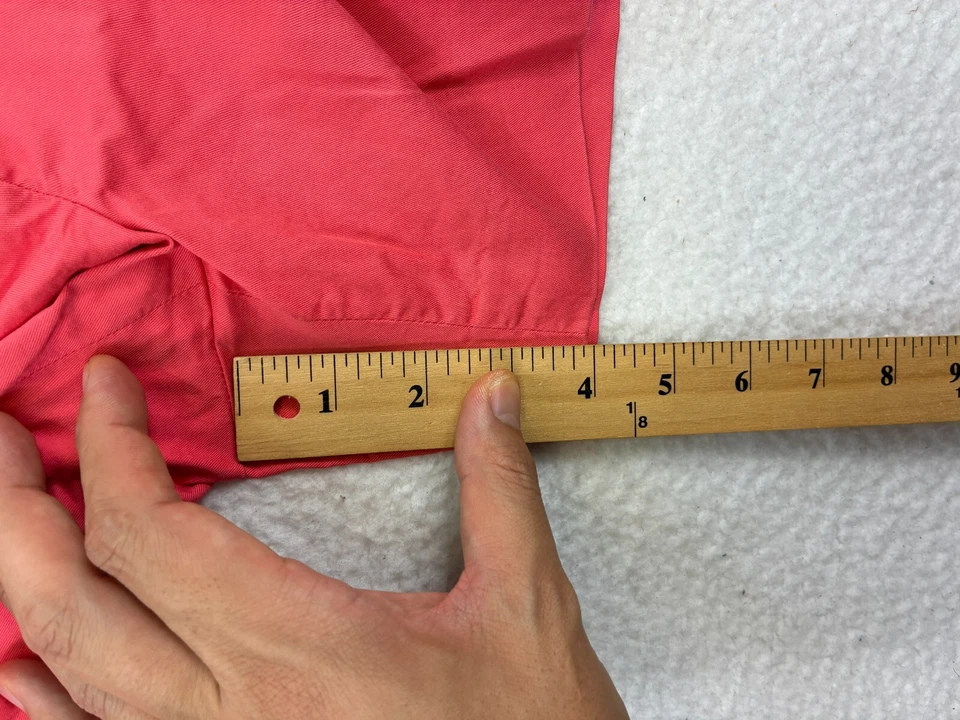 Pantalones Cortos Theory Para Mujer Talla 0 Rojo Coral Mezcla de Algodón Elastizados Bolsillos A Medida Foto 3 de 4