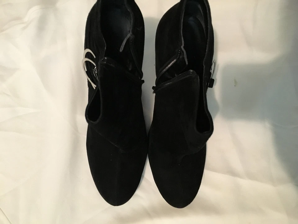 BABY PHAT размер 8,5B лодыжки загрузки стороны молнии черная замша кожаная обувь женщин современный - Изображение 2 из 3