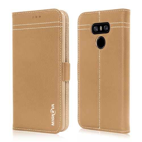 Funda billetera abatible de cuero genuino de lujo con soporte para LG G6 2017 lanzamiento - Imagen 23 de 43