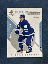 2018-19 SP Authentic #160 Andreas Johnsson Maples Leafs /999 RC