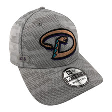 New Era Arizona Diamondbacks MLB 2025 Club House Grey 39Thirty Flex Fit Hat Cap