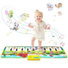 Musical Piano Mat for Toddlers, 8 Instrument Sounds, Touch Play Dance Toy