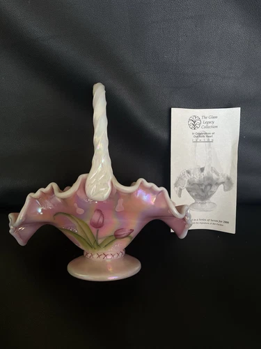 The Glass Legacy Collection Fenton Vintage Basket Signed (Limited 95th Year)