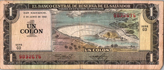 El Salvador 1 Colon 1982