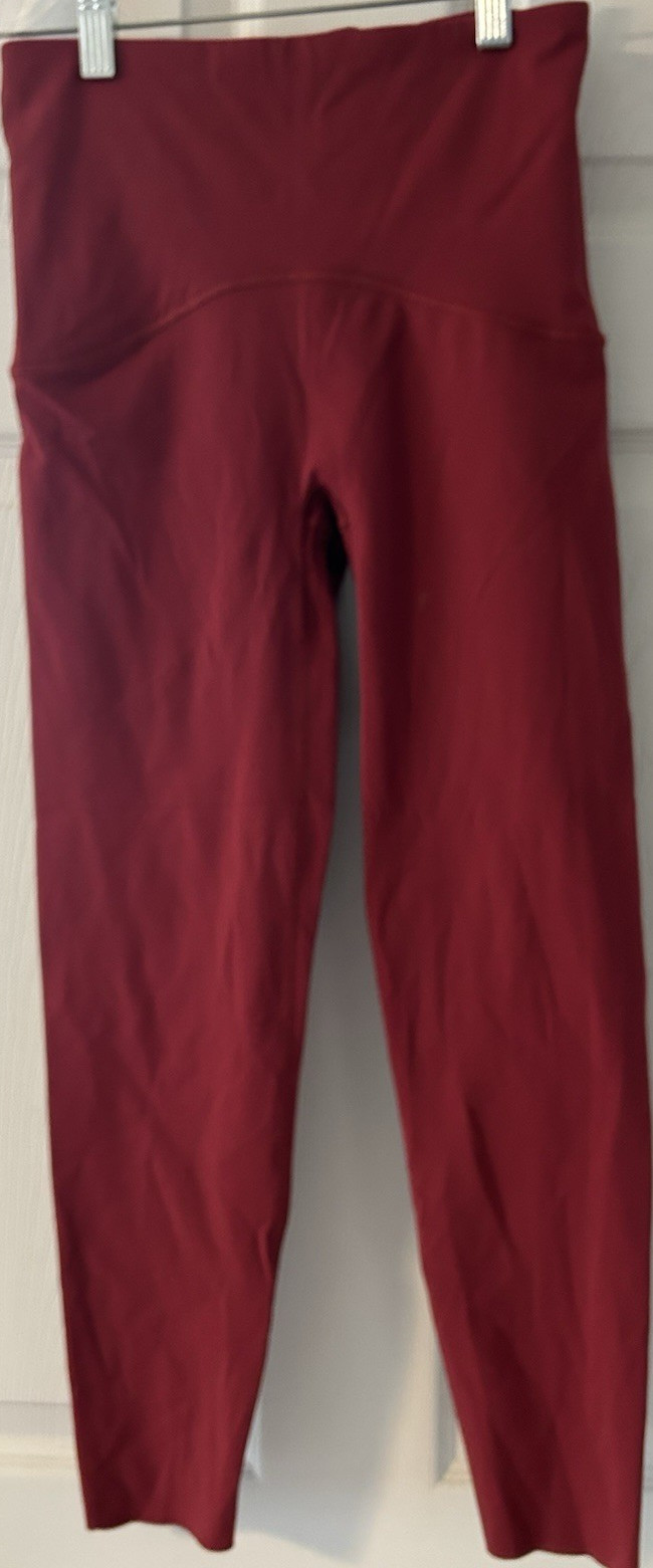 Spanx Booty Boost Red Ankle Leggings High Rise Women's Size S Athleisure