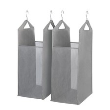 STORAGE MANIAC 2-Pack Hanging Laundry Hamper, Front See-Through Mesh Bag, Sli...