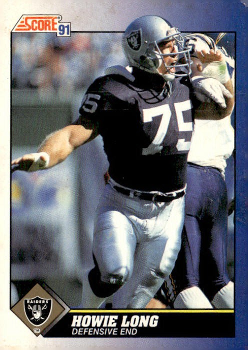 Howie Long #75 Football Cards 1991 Score trading card — raw and PSA graded price guide