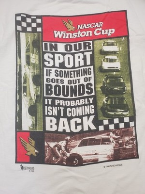 Vintage 1996 Nascar Winston Cup Champion XL T-Shirt Double Sided Single Stitch 