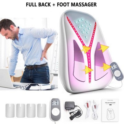 OSITO EMS Full Back Massager with Heat TENS Unit Lumbar Waist Massager Machine