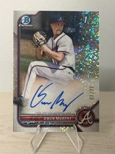 2022 Bowman Chrome Draft Owen Murphy Sparkle Refractor Auto Atlanta Braves #/71